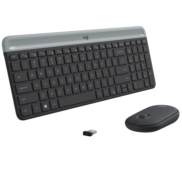 logitech slim wireless keyboard and mouse combo mk470 offwhite rus 2 4ghz intnl Набор клавиатура+мышь Logitech MK470 Slim Wireless Combo Graphite