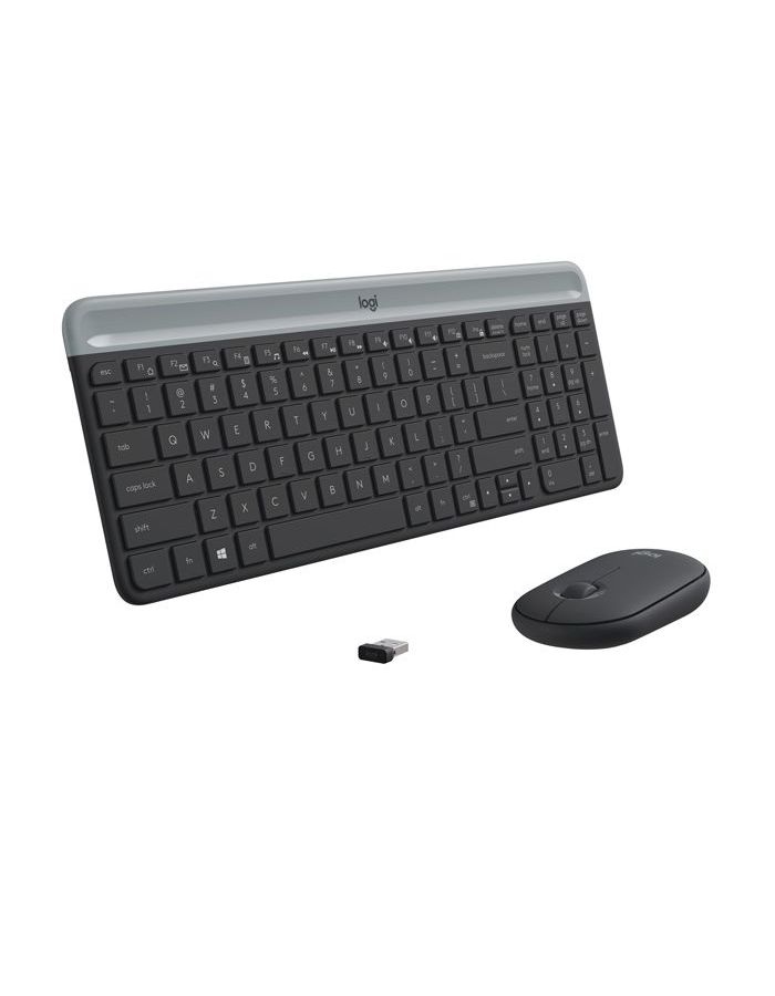 цена Набор клавиатура+мышь Logitech MK470 Slim Wireless Combo Graphite
