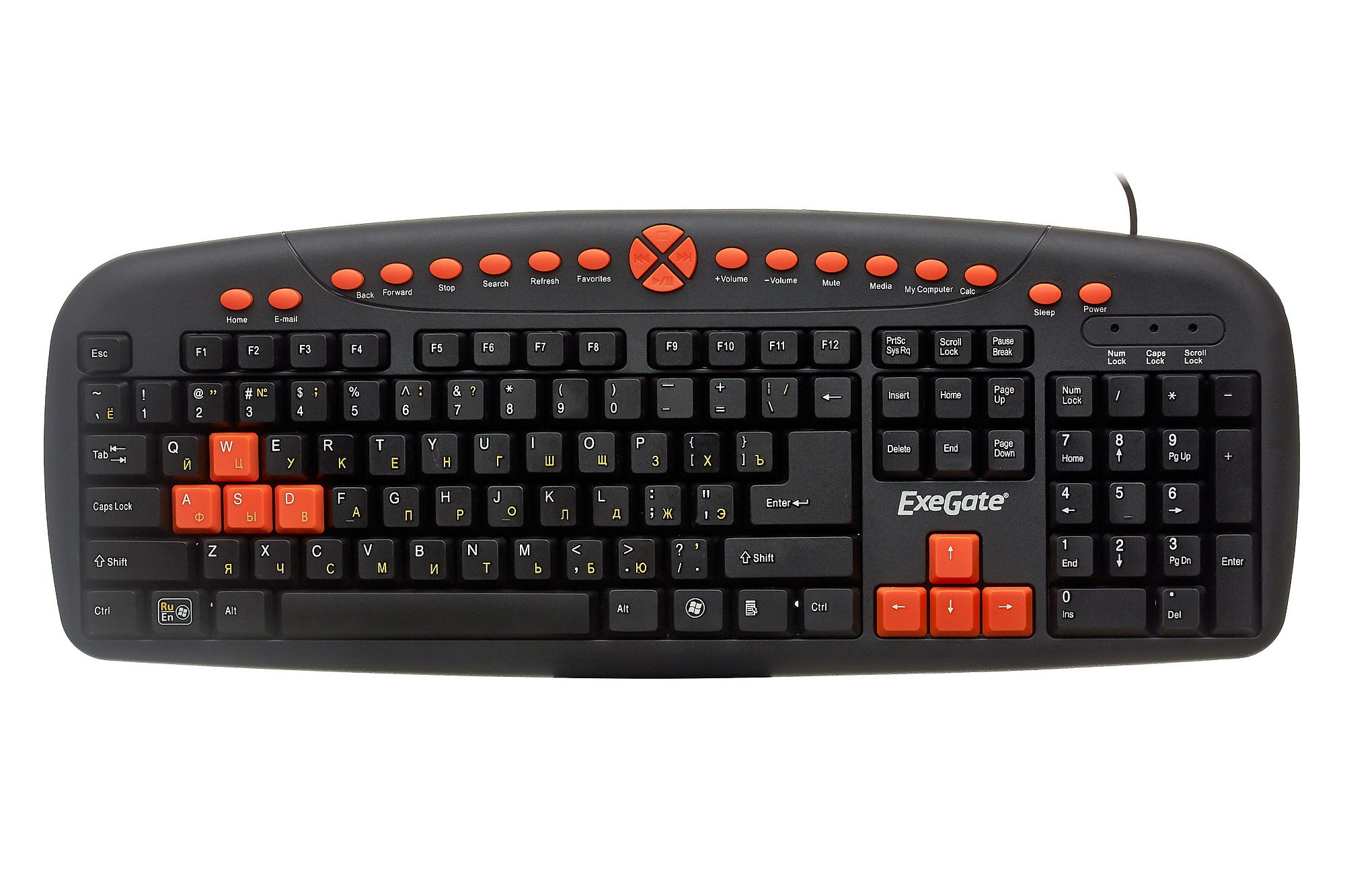 Клавиатура ExeGate LY-504M Black клавиатура для ноутбука asus aexjb00110 черная без рамки плоский enter