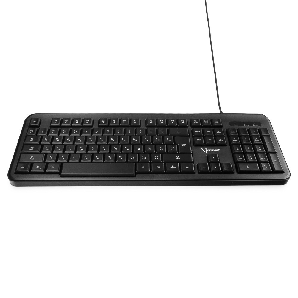 Клавиатура Gembird KB-200L Black клавиатура для ноутбука asus n551 серая с подсветкой