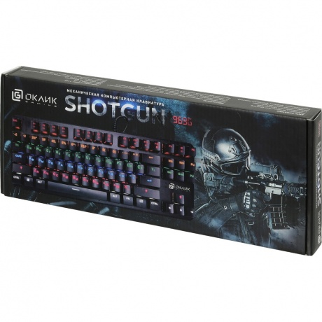 Клавиатура Oklick 969G SHOTGUN механическая черный USB Multimedia for gamer LED - фото 12