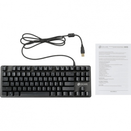 Клавиатура Oklick 969G SHOTGUN механическая черный USB Multimedia for gamer LED - фото 17