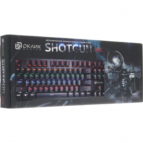 Клавиатура Oklick 969G SHOTGUN механическая черный USB Multimedia for gamer LED - фото 10