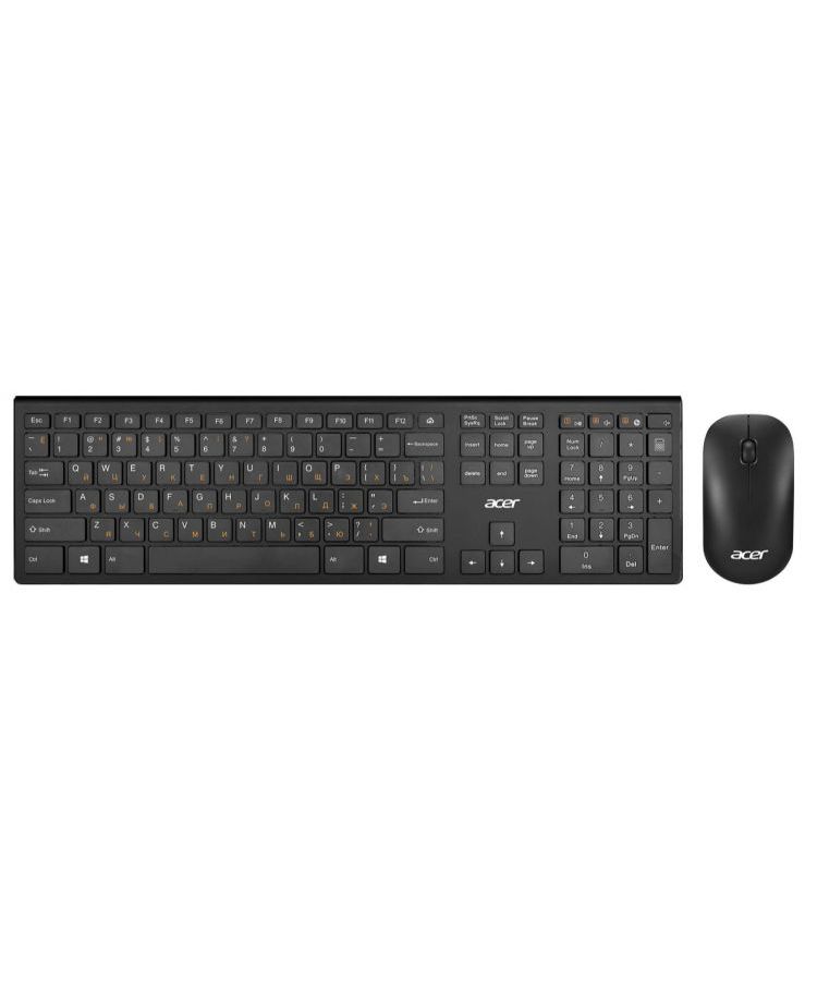 Набор клавиатура+мышь Acer OKR030 (ZL.KBDEE.005) черный клавиатура мышь acer occ200 бежевый коричневый zl accee 004