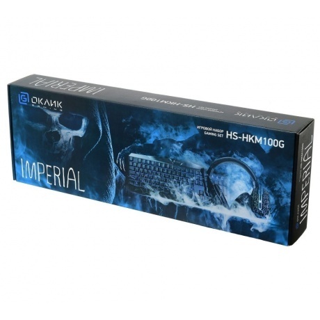 Комлект Oklick HS-HKM100G Imperial черный - фото 27