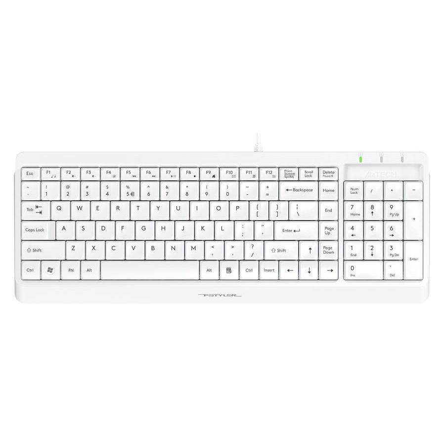 Клавиатура A4Tech Fstyler FK15 белый клавиатура для ноутбука samsumg np370r4e белая без рамки