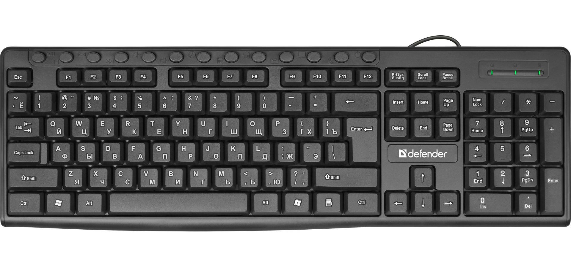 Клавиатура Defender Action HB-719 (45719) Black клавиатура defender element hb 520 usb ru черный