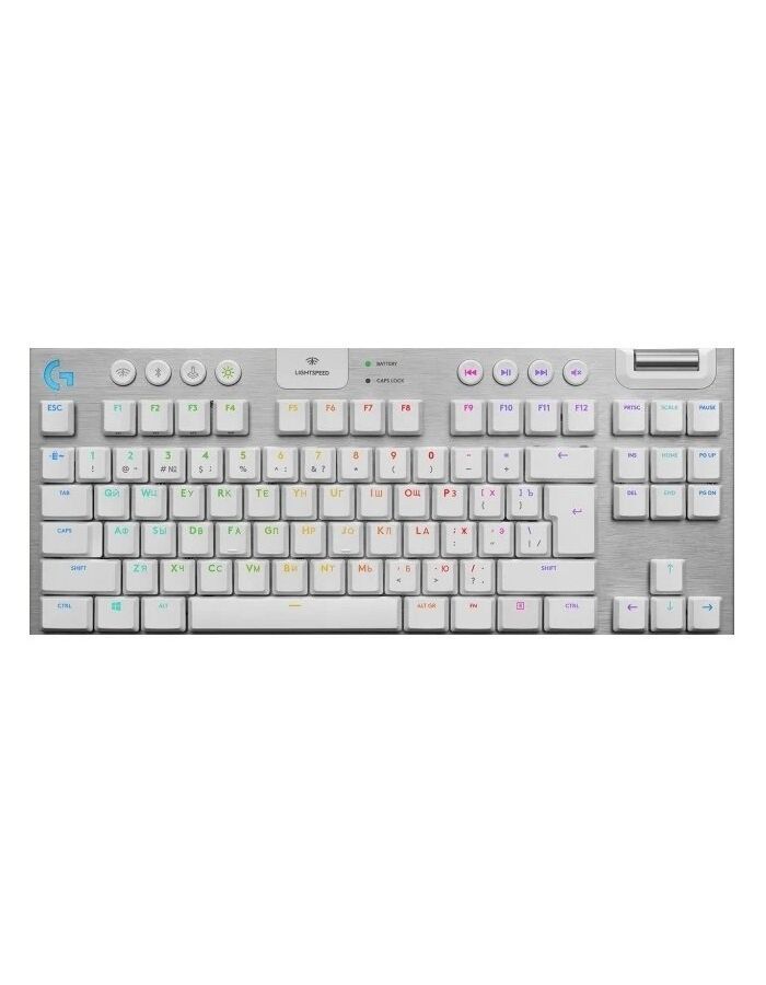 Клавиатура Logitech G915 TKL WHITE (920-010117) беспроводная механическая игровая клавиатура logitech g915 lightspeed rgb черный