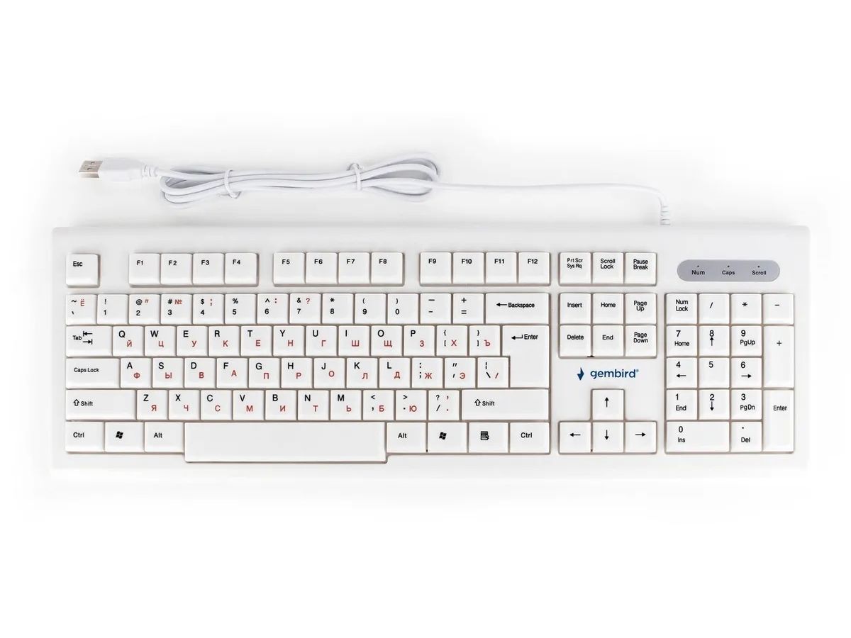 Клавиатура Gembird KB-8354U white (KB-8354U)