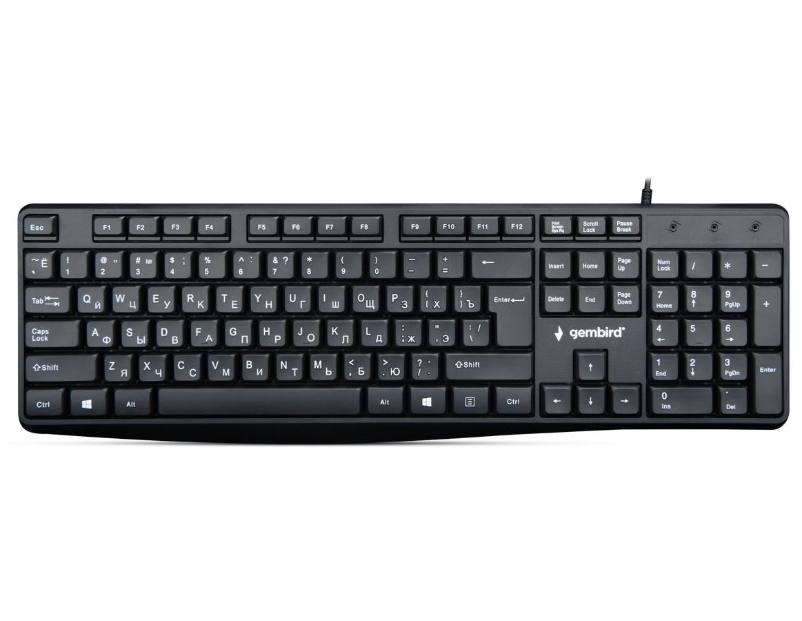 Клавиатура Gembird KB-8410 black (KB-8410) клавиатура gembird kb 8410 шоколадный тип клавиш