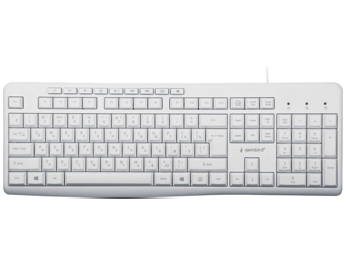 цена Клавиатура Gembird KB-8430M white (KB-8430M)