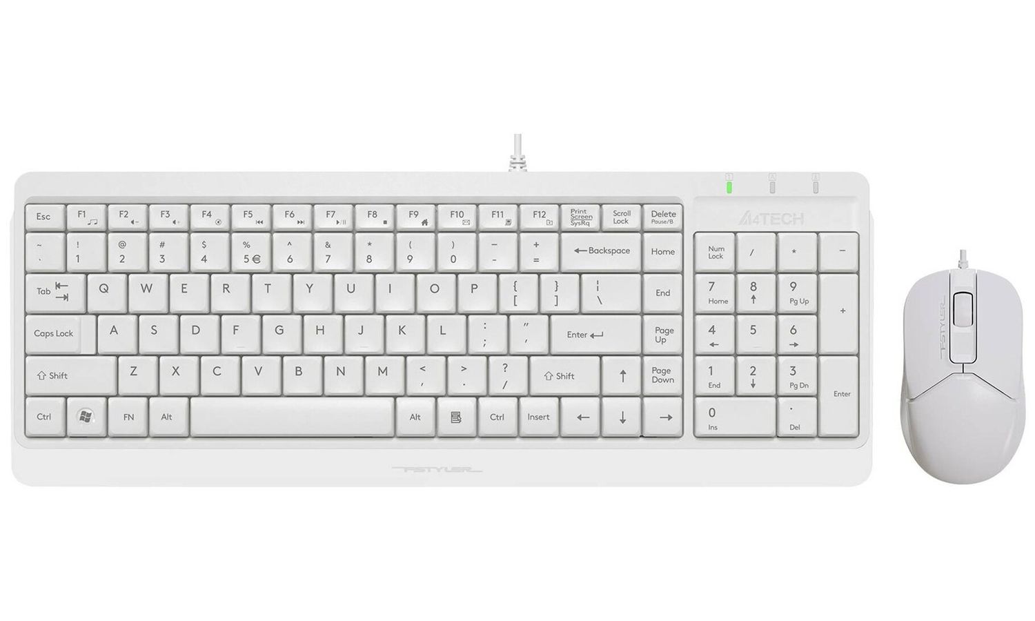 Клавиатура + мышь A4Tech Fstyler F1512 комплект мыши и клавиатуры a4tech fstyler f1512 usb белый белый