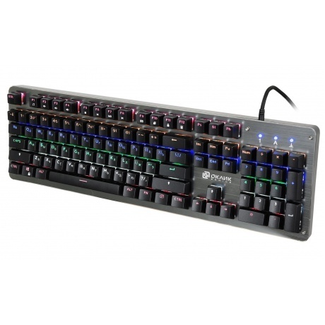 Клавиатура Oklick 970G  черный/серебристый - фото 7