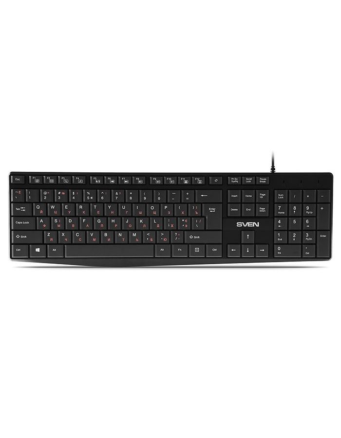 Клавиатура Sven KB-S305 чёрная (SV-018801) клавиатура для ноутбука asus aexjb00110 черная без рамки плоский enter