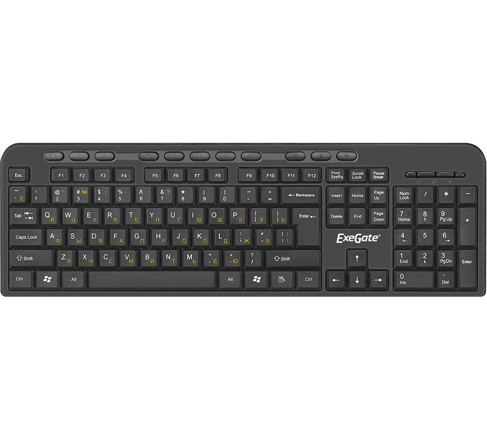 Клавиатура ExeGate LY-500M EX286177RUS клавиатура для ноутбука samsumg 900x1a плоский enter черная без рамки с подсветкой
