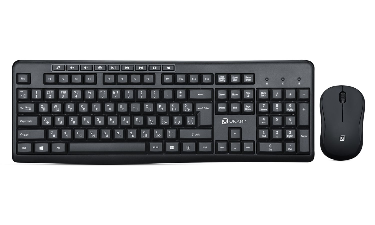 Набор Клавиатура + мышь Oklick 225M черный набор клавиатура мышь oklick 240m белый