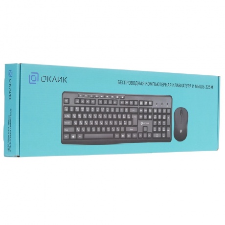 Набор Клавиатура + мышь Oklick 225M черный - фото 12