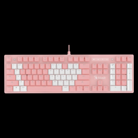 Клавиатура A4Tech Bloody B800 Dual Color розовый/белый - фото 2