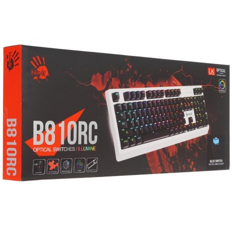 Клавиатура A4Tech Bloody B810RC белый/черный - фото 9