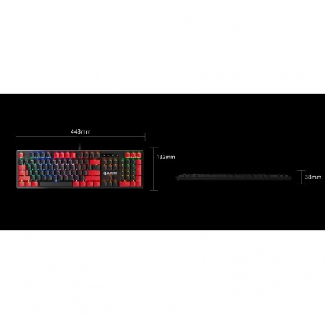 Клавиатура A4Tech Bloody B820N черный/красный - фото 3