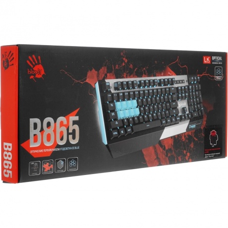 Клавиатура A4Tech Bloody B865 серый/черный - фото 9