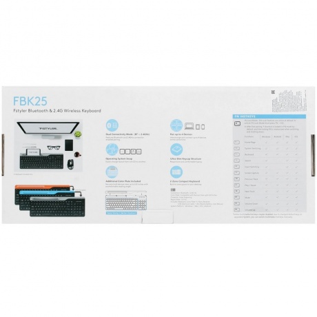 Клавиатура A4Tech Fstyler FBK25 черный/серый - фото 8