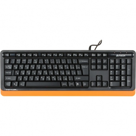 Клавиатура A4Tech Fstyler FKS10 черный/оранжевый