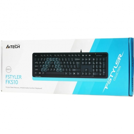 Клавиатура A4Tech Fstyler FKS10 черный/синий - фото 14