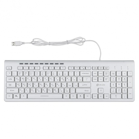 Клавиатура Oklick 490ML белый USB - фото 7