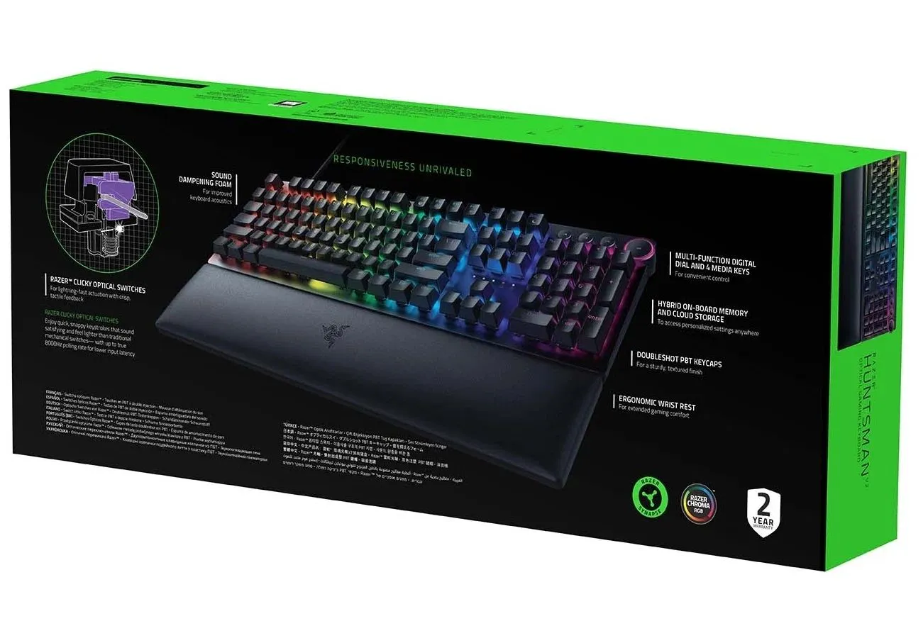 Клавиатура Razer Huntsman V2 Purple Switch (RZ03-03931300-R3R1) - фото 10