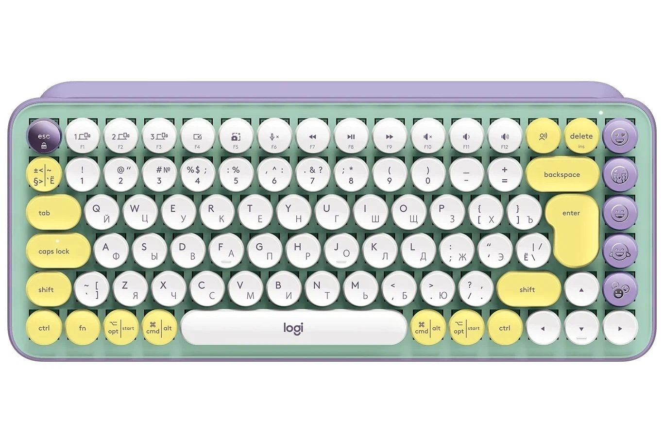 Клавиатура Logitech Wireless Keyboard POP Keys Daydream Mint ( 920-010717 ) клавиатура logitech pop keys heartbreaker 920 010718