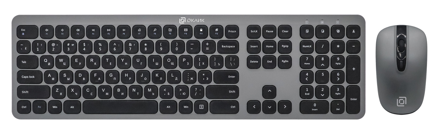 Клавиатура + мышь Oklick 300M (1488402) комплект клавиатура мышь hiper hosw 151