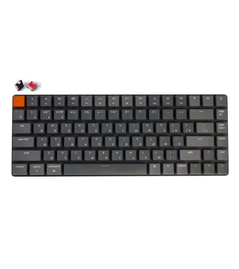Клавиатура Keychron K3 Red Switch (K3E1) 84 клавиши, RGB подсветка клавиатура keychron k1se tkl rgb подсветка mint switch