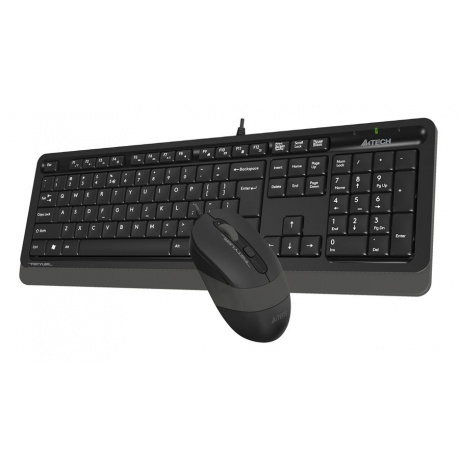 Клавиатура+мышь A4Tech Fstyler F1010 Black/Grey - фото 2