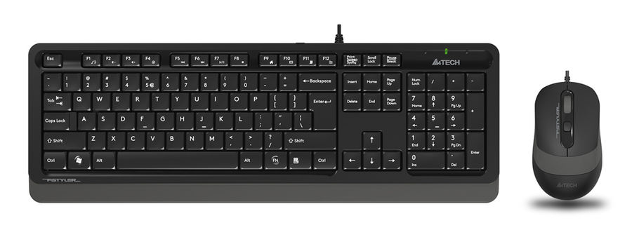 Клавиатура+мышь A4Tech Fstyler F1010 Black/Grey комплект мыши и клавиатуры a4tech fstyler f1010 белый серый