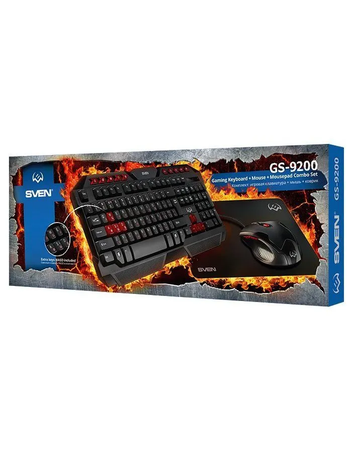 Набор SVEN GS-9200 клавиатура, мышь и коврик - фото 5