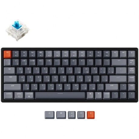 Клавиатура Keychron K2, 84 клавиши RGB подсветка, Hot-Swap, Gateron Blue Switch (K2-C2H) - фото 2