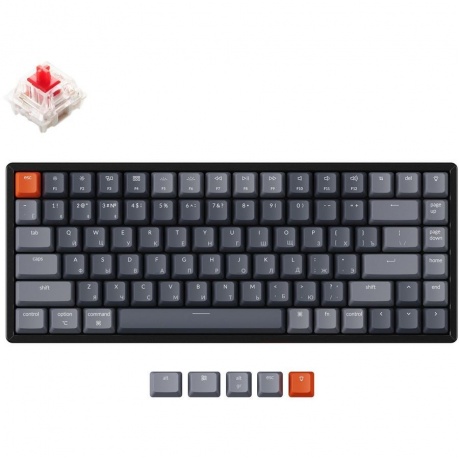 Клавиатура Keychron K2, 84 клавиши RGB подсветка, Hot-Swap, Gateron Red Switch (K2-C1H) - фото 2