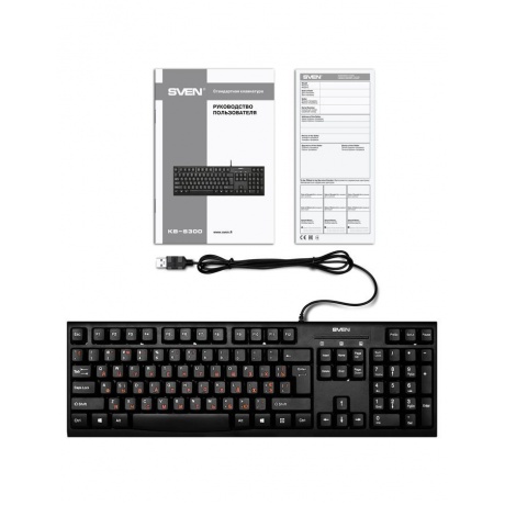 Клавиатура SVEN KB-S300 черная - фото 3