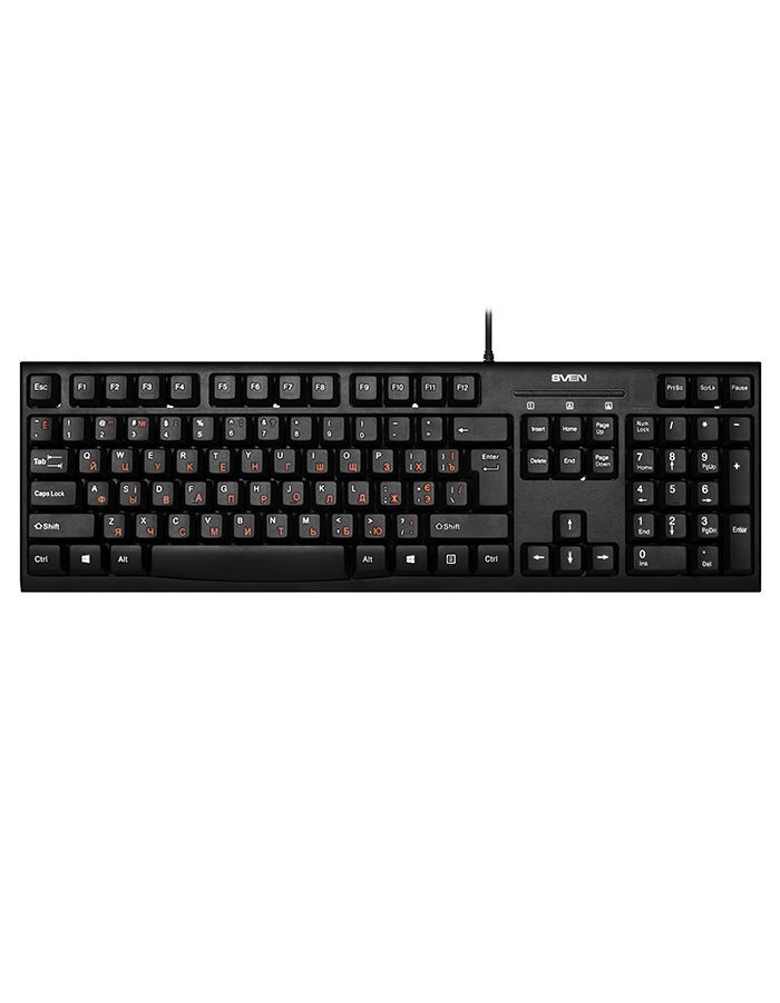 Клавиатура SVEN KB-S300 черная клавиатура проводная sven kb s300 black