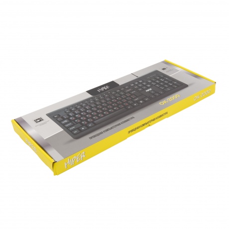 Клавиатура HIPER OK-2000, USB, 117, 1.5m, black - фото 7