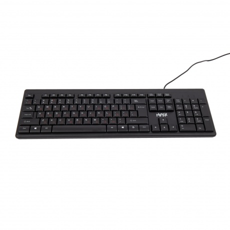Клавиатура HIPER OK-1100, USB, 104, 1.5m, black - фото 3