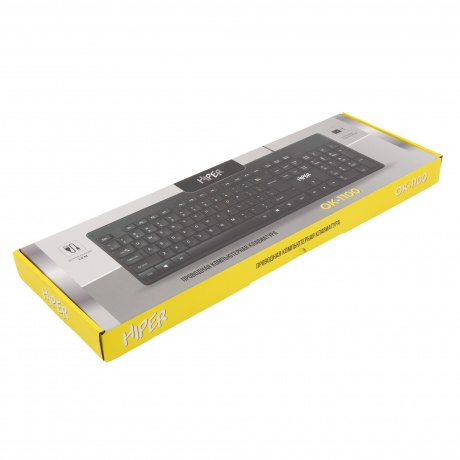 Клавиатура HIPER OK-1100, USB, 104, 1.5m, black - фото 6