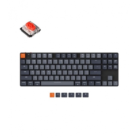 Клавиатура ультратонкая Keychron K1SE, TKL, RGB подсветка, Red Switch (K1SE-E1) - фото 1