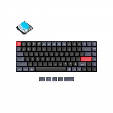 Клавиатура QMK Keychron K3 Pro, 84 клавиши, RGB-подсветка, Gateron Blue Switch - фото 1