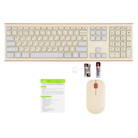 Клавиатура + мышь Acer OCC200 бежевый/коричневый (ZL.ACCEE.004) - фото 13