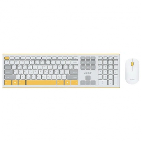 Клавиатура + мышь Acer OCC200 белый/желтый (ZL.ACCEE.002) - фото 1