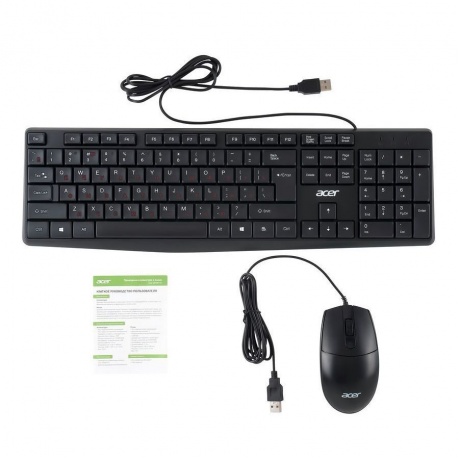Клавиатура + мышь Acer OMW141 клав:черный мышь:черный USB (ZL.MCEEE.01M) - фото 13