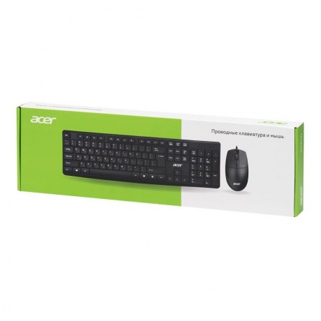 Клавиатура + мышь Acer OMW141 клав:черный мышь:черный USB (ZL.MCEEE.01M) - фото 14