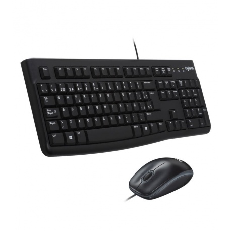Клавиатура + мышь Logitech MK120 черный/серый USB (920-002562) - фото 1